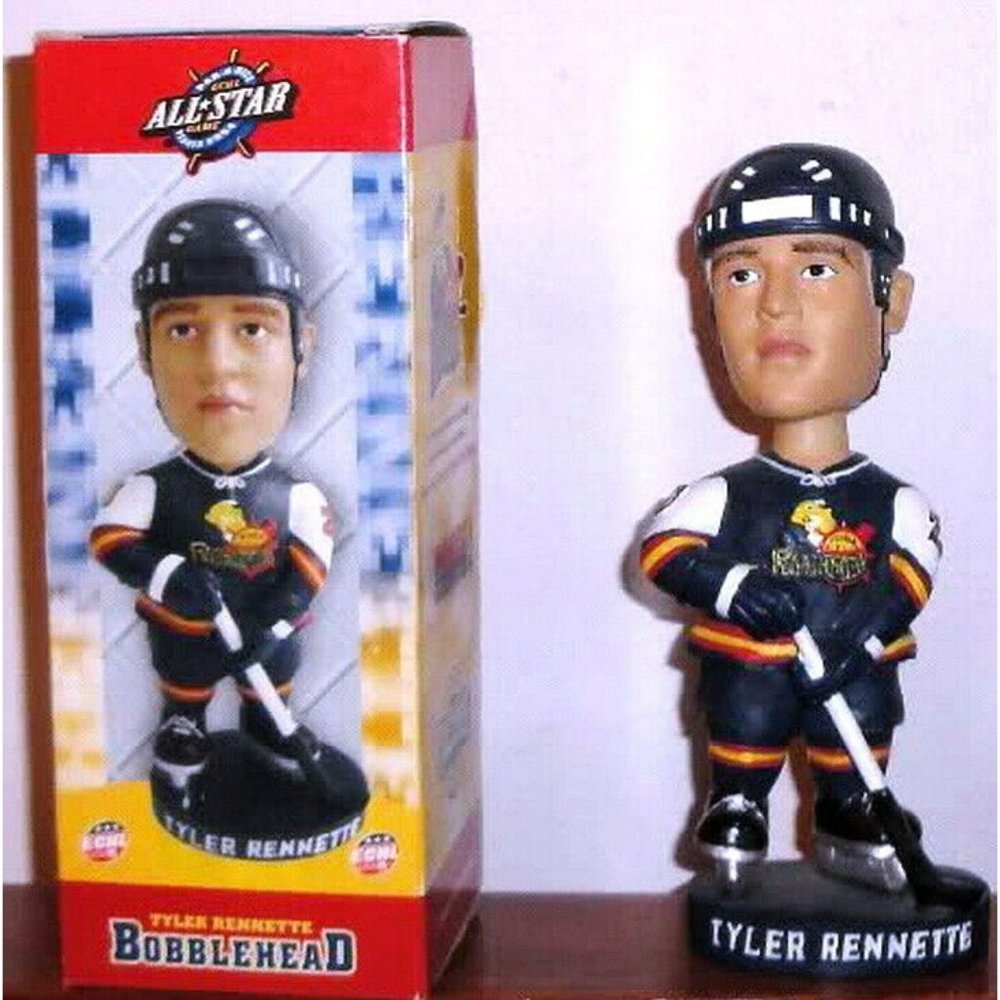 ECHL Peoria Rivermen #23 Tyler Rennette SGA NIB Vintage 2004 Hockey Bobblehead